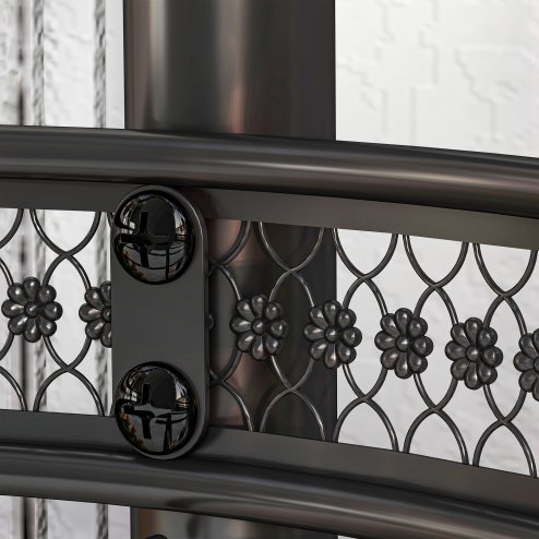 Outsunny 4 Tiered Plant Stand, Tall Metal Plant Shelf, Corner Plant Holder Display Rack for Living Room, Balcony, Garden, Patio