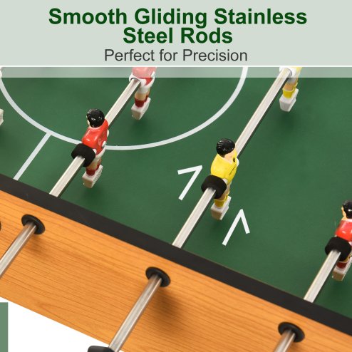 HOMCOM Folding Football Gaming Table Mini Foosball Soccer Table for Family Fun Indoor Play Sports