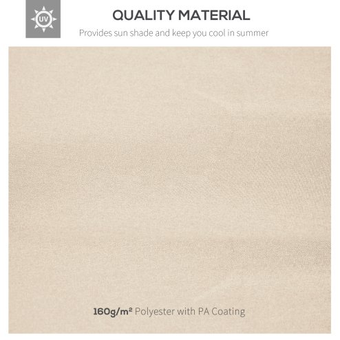 Outsunny 3x3(m) Replacement Gazebo Canopy, Double Tier Roof Top for Garden, Patio, Outdoor, Beige (TOP ONLY)