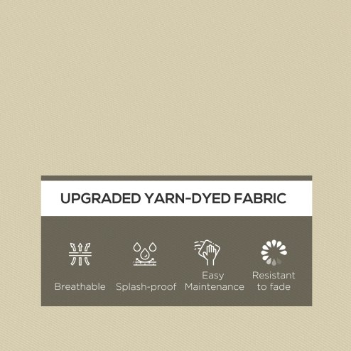 Outsunny Set of 4 Outdoor Seat Cushions with Ties, Water Repellent Seat Pads for Garden Patio Kitchen Office Chairs, Beige