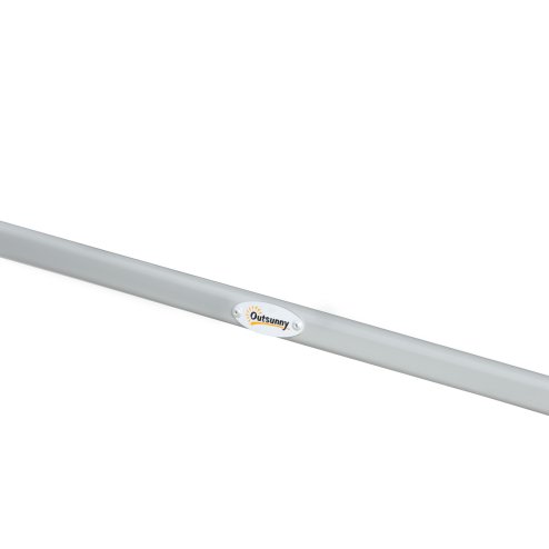 Outsunny Sun Lounger Steel Frame Outdoor Folding Chaise Texteline Lounge Chair Recliner with Headrest & 7 Levels Adjustable Backrest, Black