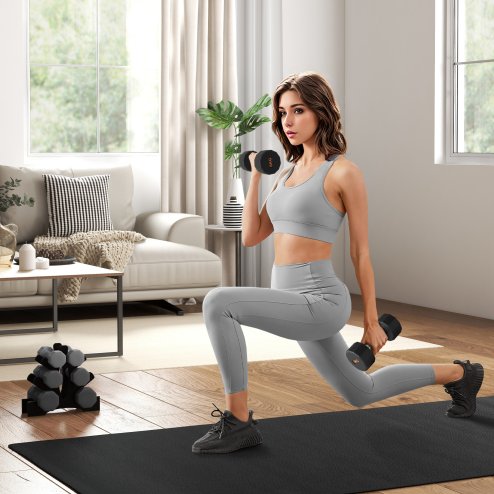 SPORTNOW Dumbbells Set, Hand Weights Pair with 12-Sided Shape and Non-Slip Grip for Men Women Home Gym Workout, 2 x 6kg