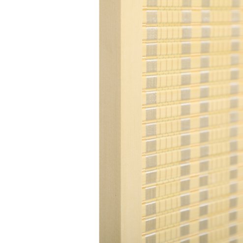 HOMCOM 4 Panel Folding Room Divider Screen, Wall Panel Privacy Furniture, Freestanding Paravent Partition Separator for Living Room, Bedroom and Office, 180 x 180cm, Natural