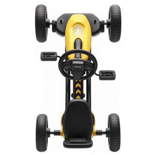 AIYAPLAY Pedal Go Kart for Kids, Children Ride-On Race Car with Silent EVA Tyres, for 2-5 Years, Yellow