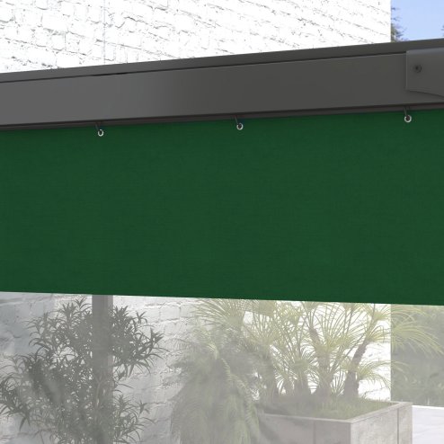 Outsunny 2 Pack Pergola Gazebo Side Panels with Large Window, for 3(m) Long Garden Pergola, 3x2m Gazebo Side Curtains Replacement, Green
