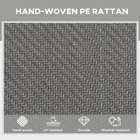 Outsunny Foldable Outdoor PE Rattan Sun Lounger, Patio Wicker Recliners Lounge Chair w/ 5-Level Adjustable Backrest, for Poolside, Garden, Grey