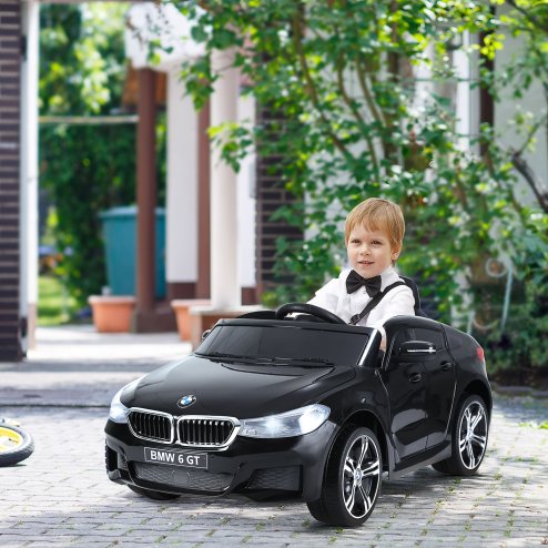 HOMCOM BMW 6GT Licensed Electric Car for Kids, 6V Battery Powered Kids' Electric Ride-on with Remote Control, LED Headlights, Music, for 3-6 Years Old