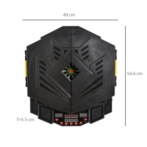 HOMCOM DART BOARD SET ELECTRONIC DARTBOARD LED DIGITAL SCORE DISPLAY SOFT TIP 27 GAMES SPEAKER SOUND WITH DARTS