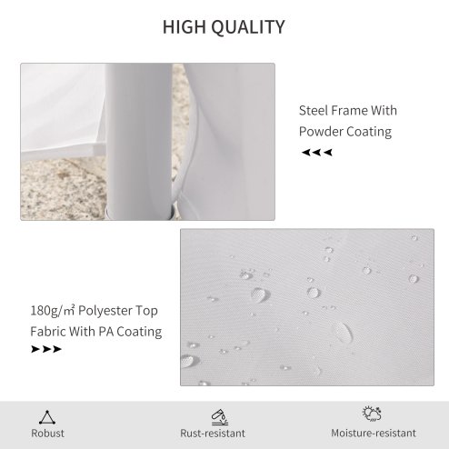 Outsunny 8 Sides Octagonal Garden Gazebo Marquee Party Tent Wedding Canopy Outdoor Heavy Duty Metal Frame (6.8m x 5m) - White