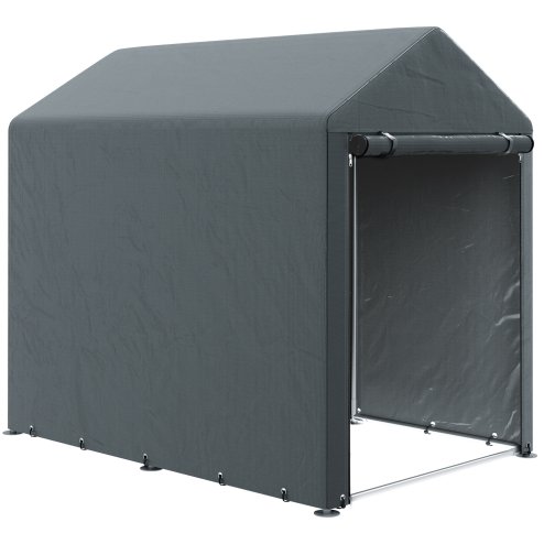 Outsunny 1.2 x 1.8m Garden Storage Shed Tent, Portable Shed Shelter with Galvanised Steel Frame and Large Door, for Motorbike, Garden Tools, Bike Storage