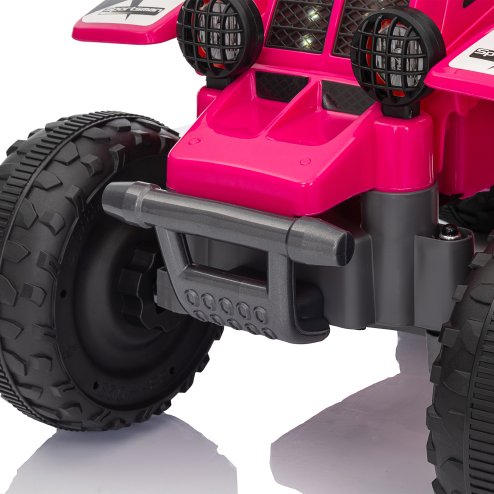 AIYAPLAY 6V Electric Car for Kids, Battery Powered Kids ATV, Quad Bike with Forward Backward, LED Headlights, for Ages 18-36 Months, Pink
