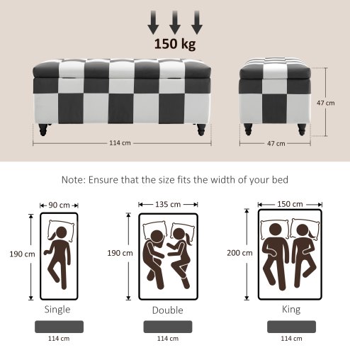 HOMCOM 114 x 47 x 47cm Velvet Storage Ottoman, Button-tufted Footstool Box, Toy Chest with Lid for Living Room, Bedroom