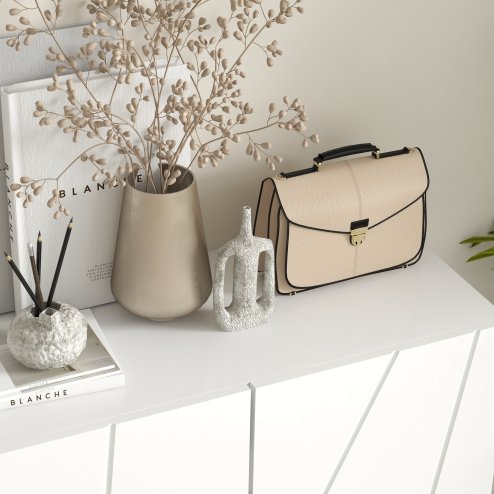 HOMCOM Narrow Shoe Cabinet with High Gloss, Slim Shoe Storage Cabinet with Soft-Close Hinges and Adjustable Shelves for 15-20 Pairs of Shoes