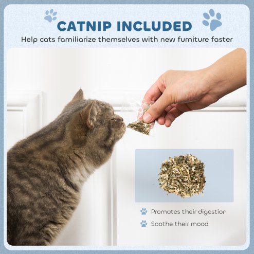 PawHut Cat Scratcher, 2-in-1 Cat Scratching Board with Catnip, Cardboard Lounge for Indoor Cats