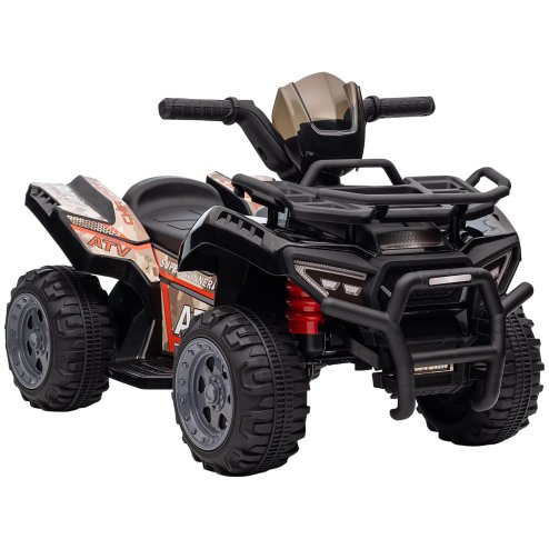 HOMCOM 6V Kids Electric Ride on Car Toddlers Quad Bike All Terrain Vehicle Toy With Music for 18-36 months Black
