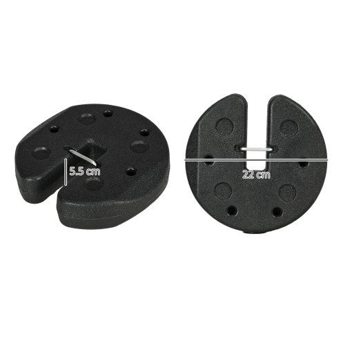 Outsunny Gazebo Weights Set of 4, 12KG Weights for Gazebo Legs with Reinforce Pins and Carry Belt, for Gazebos Shelters Marquees Tents