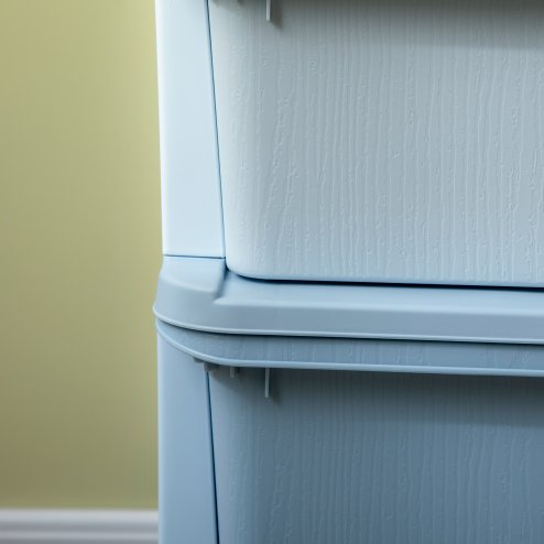 HOMCOM Kids Storage Units with 6 Drawers 3 Tier Chest Vertical Dresser Tower Toy Organiser for Nursery Playroom Kindergarten Blue