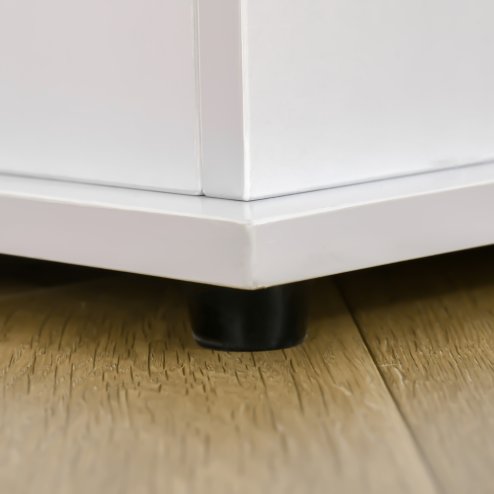 HOMCOM 113L Storage Chest, Storage Box with Flip-Top Lid and 2 Safety Hinges, Storage Trunk for Living Room, Entryway, 100 x 40 x 40 cm