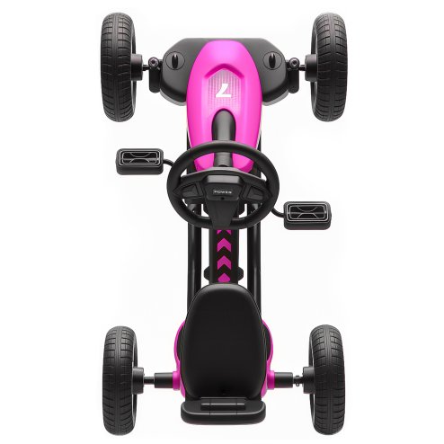 AIYAPLAY Pedal Go Kart for Kids, Children Ride-On Race Car with Silent EVA Tyres, for 2-5 Years, Pink