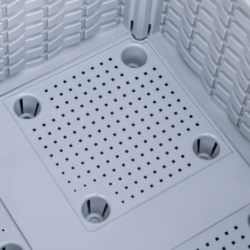 Outsunny Set of 4 26L Garden Raised Bed Elevated Patio Flower Plant Planter Box PP Vegetables Planting Container, Grey