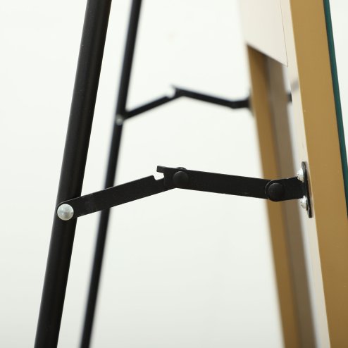 HOMCOM Arched Full Length Mirror, 50 x 150cm Wall Mounted, Leaning, Free Standing Mirror, Frameless Full Body Mirror for Living Room, Bedroom, Gold Tone