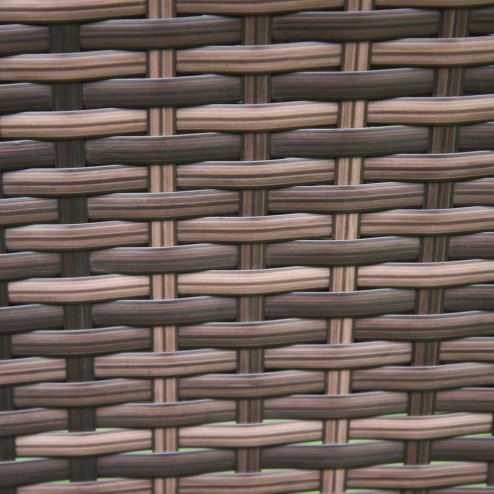Outsunny 3 Pieces Rattan Bistro Set, Wicker Garden Furniture Set with 2-Tier Coffee Table and Chairs, Cushions, for Outdoor Patio Balcony, Brown