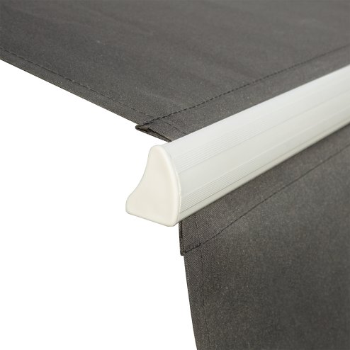 Outsunny 3 x 2m Manual Window Awning Canopy Garden Outdoor Shelter Patio Sun Shade UV Blocker Light Weight Aluminium Frame w/ Hand Crank Grey