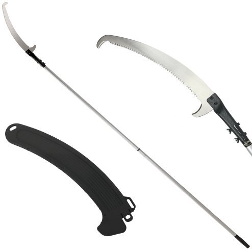 Outsunny 1.8-2.9 m Extendable Tree Pruner, Tree Lopper Long Reach Telescopic with Extendable Handle & 40 cm Saw, Lightweight Manual Pole Saw for High Branches Trimming