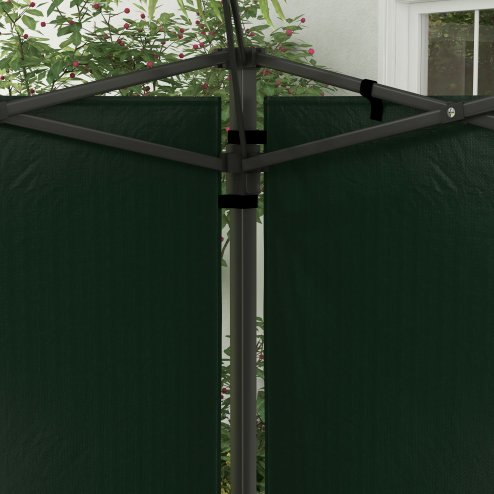 Outsunny Gazebo Side Panels with Window for 3x3(m) or 3x6m Gazebo Canopy, 2 Pack Sides Replacement, Green