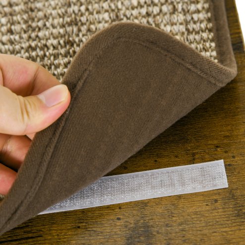 PawHut 8Pcs Cat Shelves, Cat Wall Furniture with Scratching Posts, Perches, Ladder, Wall Mounted Cat Tree for Sleeping, Playing, Lounging - Brown