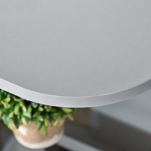 HOMCOM Modern Side Table Three Layer Bedside Table Nightstand with 2 Storage Shelves, for Living room, Bedroom