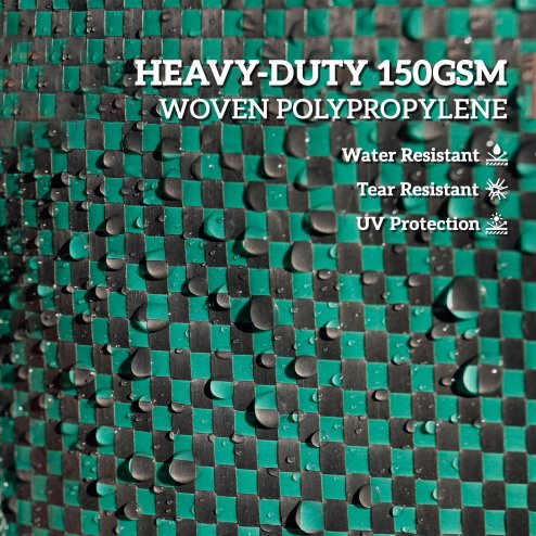 Outsunny Garden Waste Bags, 300L x 3 Heavy Duty Garden Bags, Foldable and Reusable Waste Sacks with Handles for Loading Leaf, Trash, Debris, Green