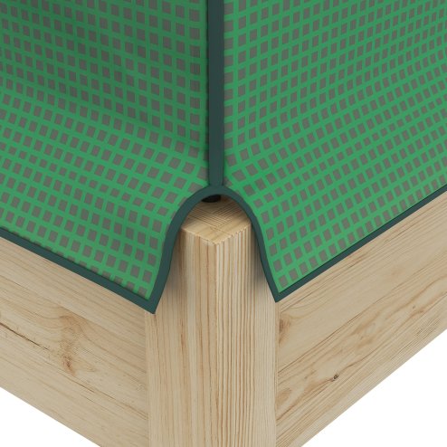 Outsunny Wooden Raised Planter with Plastic Greenhouse Cover and Bed Liner, Elevated Garden Bed for Vegetables, Flowers, Herbs, 86 x 60 x 165cm, Green