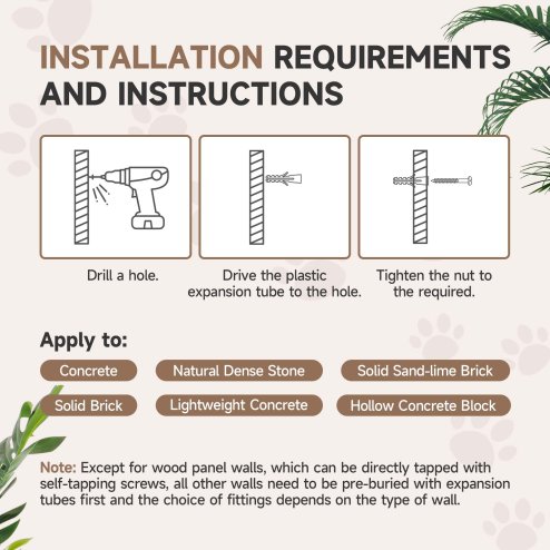 PawHut 4 Piece Cat Shelves, Cat Wall Furniture with Hammock, Scratching Posts, Soft Ladder, Steps, Jump Platforms, for Indoor Kittens - Dark Grey