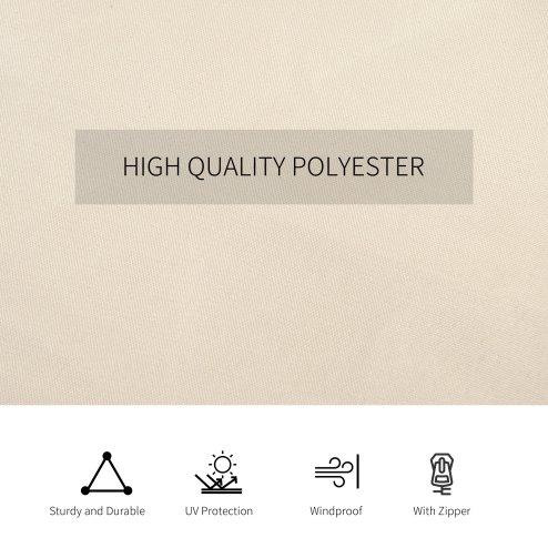 Outsunny 4 Pack Replacement Gazebo Curtains Privacy Panel for Most 3 x 3m Gazebo Canopy Pavillion Outdoor Shelter Sidewalls Accessories Beige