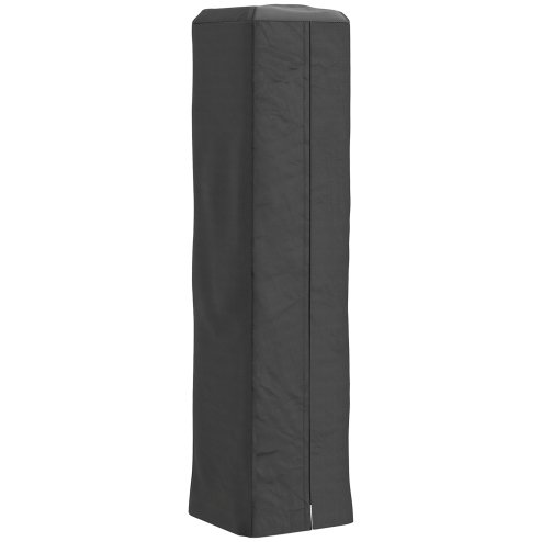 Outsunny Heavy Duty Gas Pyramid Patio Heater Cover, Full Length Outdoor Heater Cover Protector, UPF 30+ Oxford Fabric with Zipper, Black