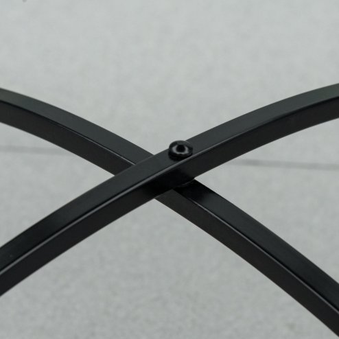 Outsunny 60 cm Mosaic Garden Table, Small Round Outdoor Side Table with Ceramic Top, Plant Stand for Patio, Balcony, Black