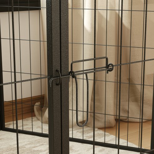 PawHut Dog Pen 6 Panels Puppy Pen Heavy Duty Pet Playpen for Indoor Outdoor for Dogs, Rabbits, Ducks 100cm High