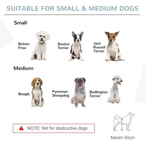 PawHut Wooden Dog Gate, Dog Fence Indoor, 80 cm Tall Freestanding Pet Gate for Small and Medium Dogs with 4 Panels, 2 Support Feet, Blue-Grey