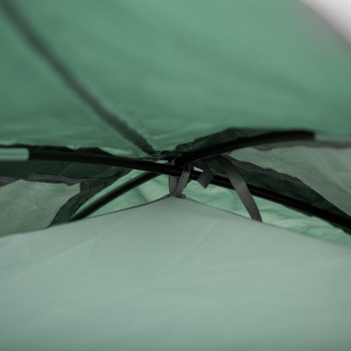 Outsunny Two-Man Camping Tent Dome Tent with Weatherproof Shell, Vestibule & Windows, for Fishing & Hiking, Green and Grey