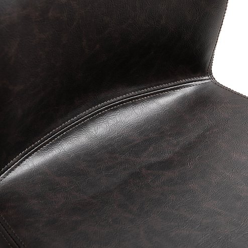 HOMCOM Bar Stools Set of 2, Faux Leather Breakfast Barstools with Backrest and Footrest, Bar Chairs for Kitchen, Dining Room, Dark Brown