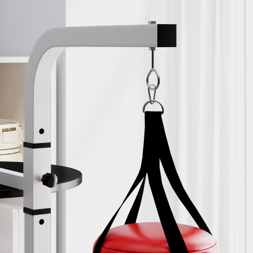HOMCOM Freestanding Boxing Punch Bag & Speed ball Station, for Home Gym, White