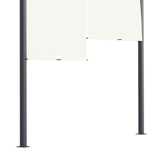 Outsunny 3 x 4m Metal Pergola with LED Lights, Outdoor Garden Pergola with Sliding Roof, Solar Powered, for BBQ, Cream White
