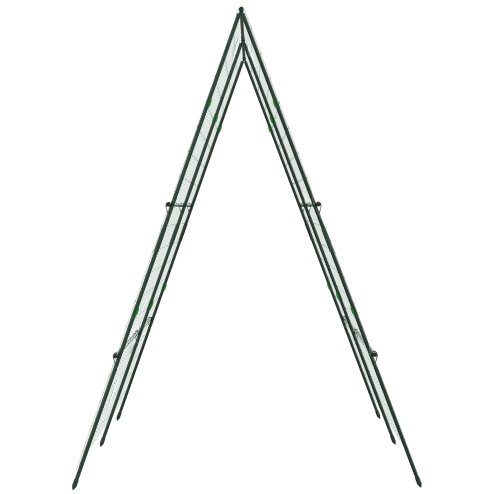 Outsunny Garden Cucumber Trellis for Climbing Plants, A-Frame Trellis Plant Support with Climbing Net, DIY Adjustable Cucumber Support Frame for Raised Bed, Vegetables, Flowers, Fruit, Green