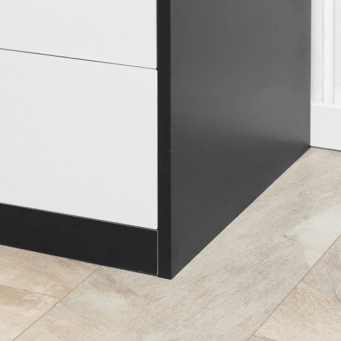 HOMCOM Chest of Drawers, 4 Drawers Cabinet Storage Organiser Unit with Handles for Bedroom, Living Room, White and Black