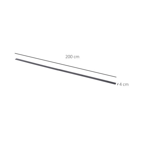 HOMCOM 6.6FT Carbon Steel Sliding Door Kits Barn Hardware Closet Set Antique Style Track System For Single Wooden Door