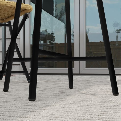 Outsunny Outdoor Coffee Table, Garden PE Rattan Side Table with Plastic Wood Table Top, X-Shape Support for Indoor, Outdoor, Balcony, Patio, Natural Wood Finish