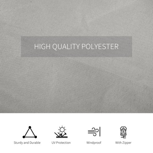 Outsunny 4 Pack Replacement Gazebo Curtains Privacy Panel for Most 3 x 3m Gazebo Canopy Pavillion Outdoor Shelter Sidewalls Accessories Light Grey