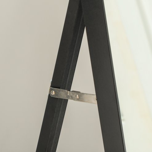 HOMCOM Full Length Mirror, 37 x 157cm Wall Mounted, Leaning, Free Standing Mirror, Framed Full Body Mirror for Living Room, Bedroom, Black