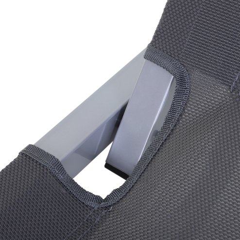 Outsunny Sun Lounger Relaxed Recliner with 5-Position Adjustable Backrest Aluminium Frame for Pool or Sun Bathing Light Grey